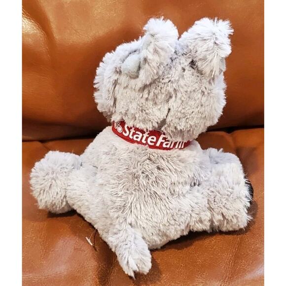6.5 Inch Gray Terrier Schnauzer Puppy Dog 2012 State Farm Advertising Plush - Picture 3 of 9